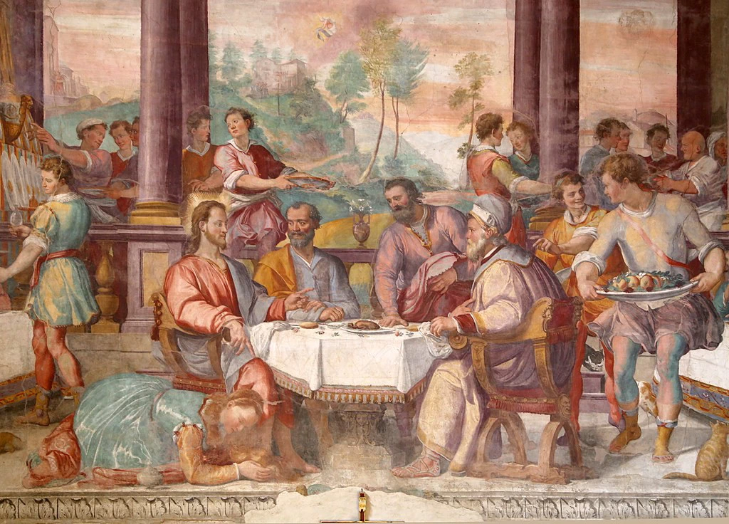 Santissima Annunziata - Firenze, Cena in casa del fariseo, dettaglio 3